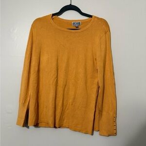 JM Collection Golden Long Sleeve Top